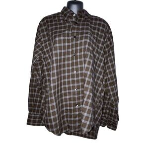 Nautica Plaid Long Sleeve Button Down • Size: M • Used